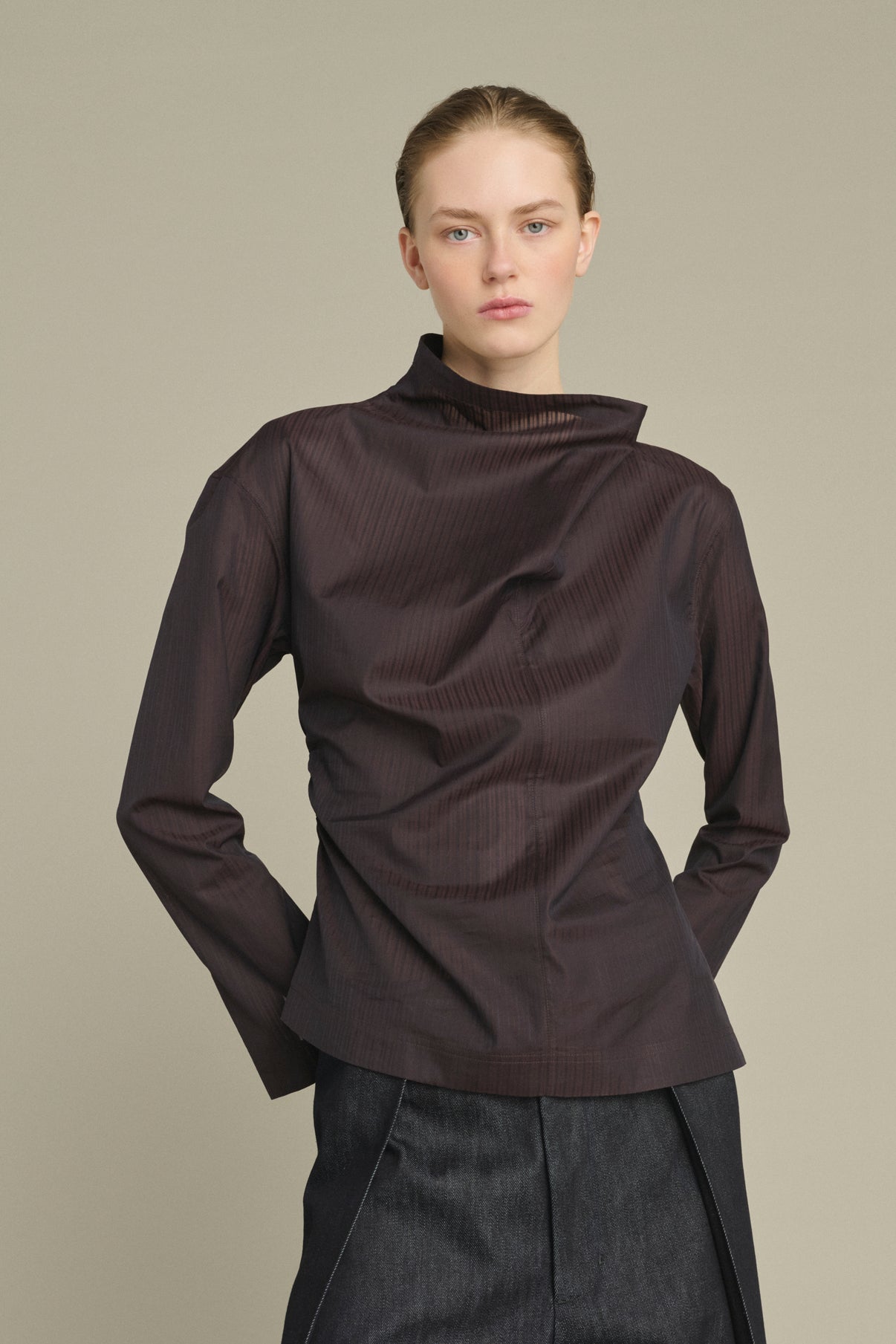 Blouse Lana - Figue/Marron - Coton - Femme vue 2