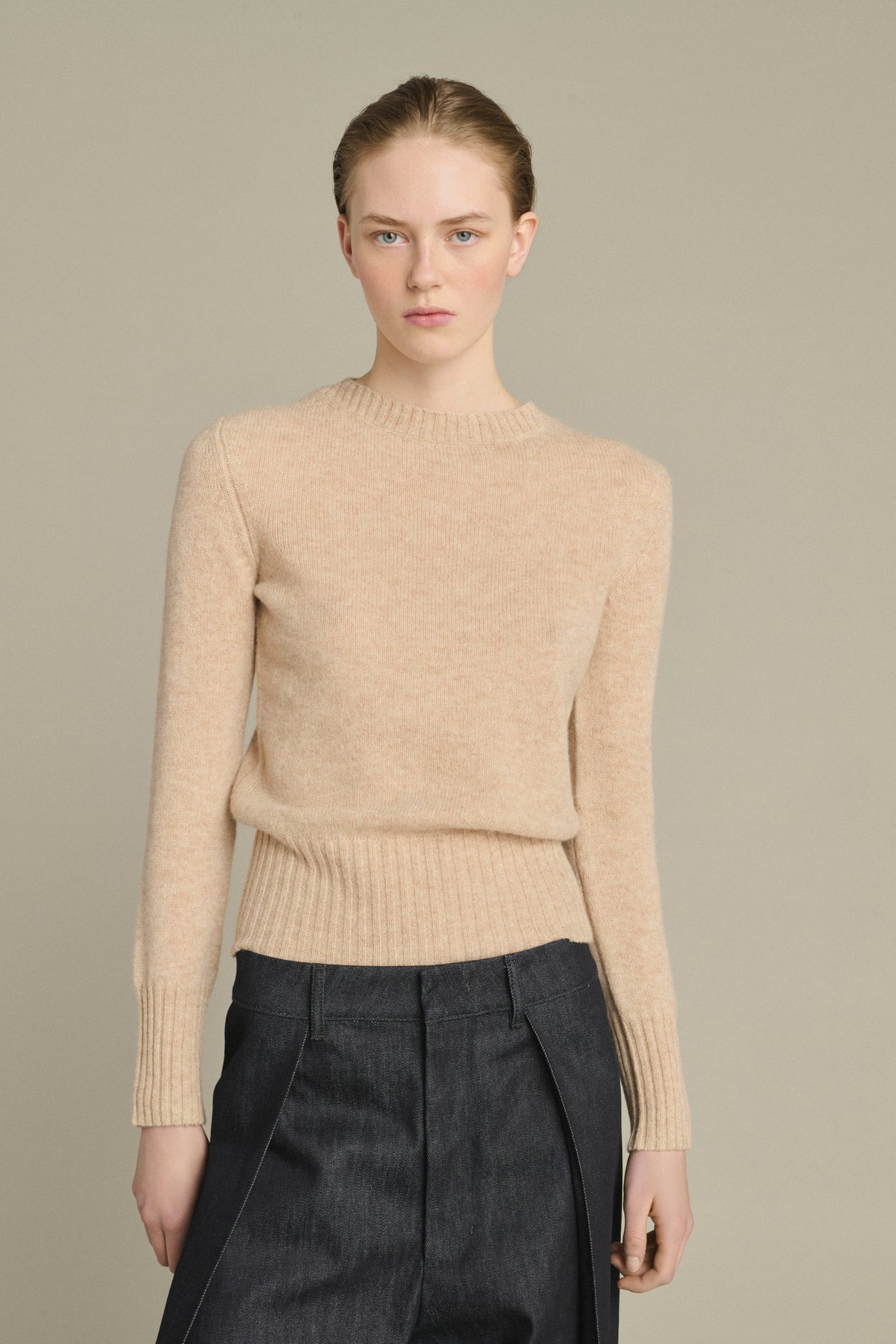 Pull Gipsy - Écru Chiné - Laine Mérinos - Femme vue 3