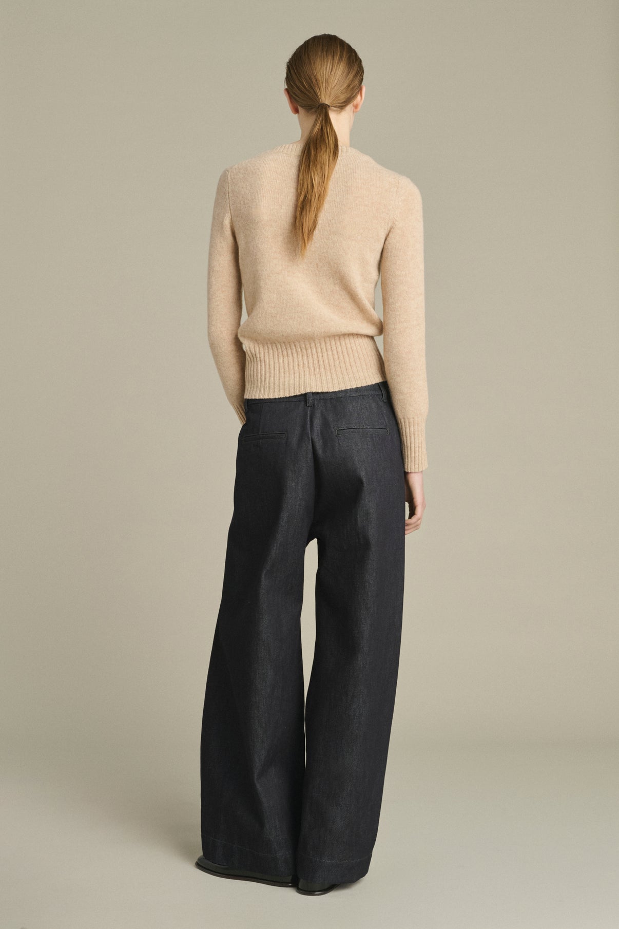 Pull Gipsy - Écru Chiné - Laine Mérinos - Femme vue 2