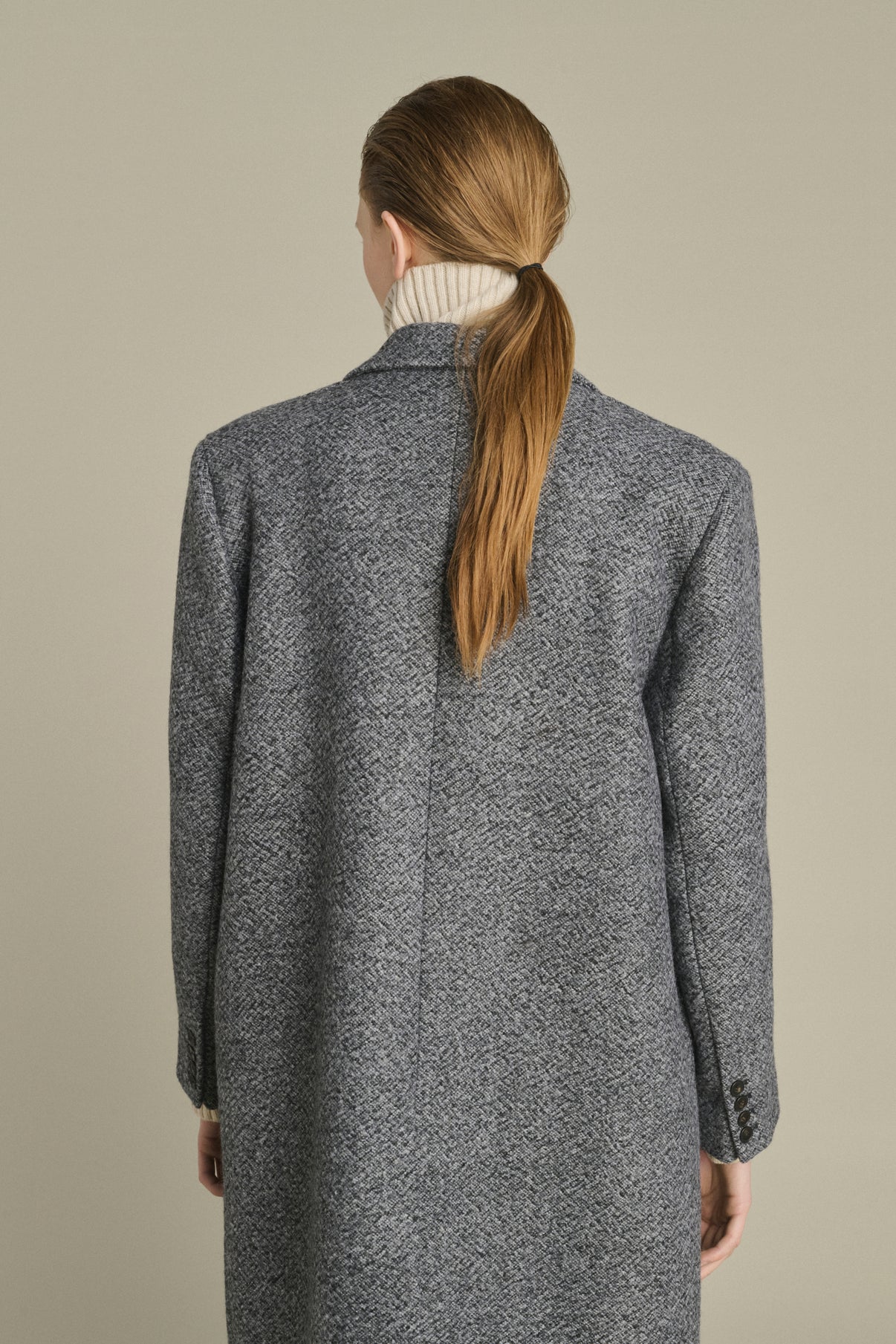 Manteau Leon - Gris/Noir - Laine - Femme vue 6