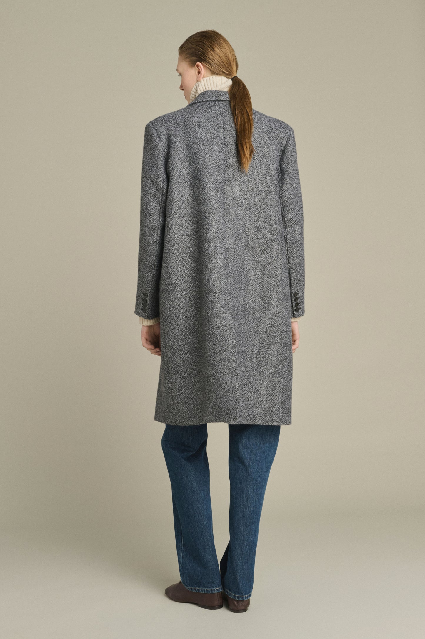 Manteau Leon - Gris/Noir - Laine - Femme