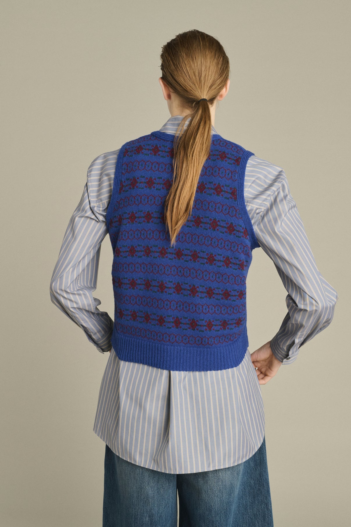Pull Ileana - Multico Violet - Laine Mérinos - Femme vue 4
