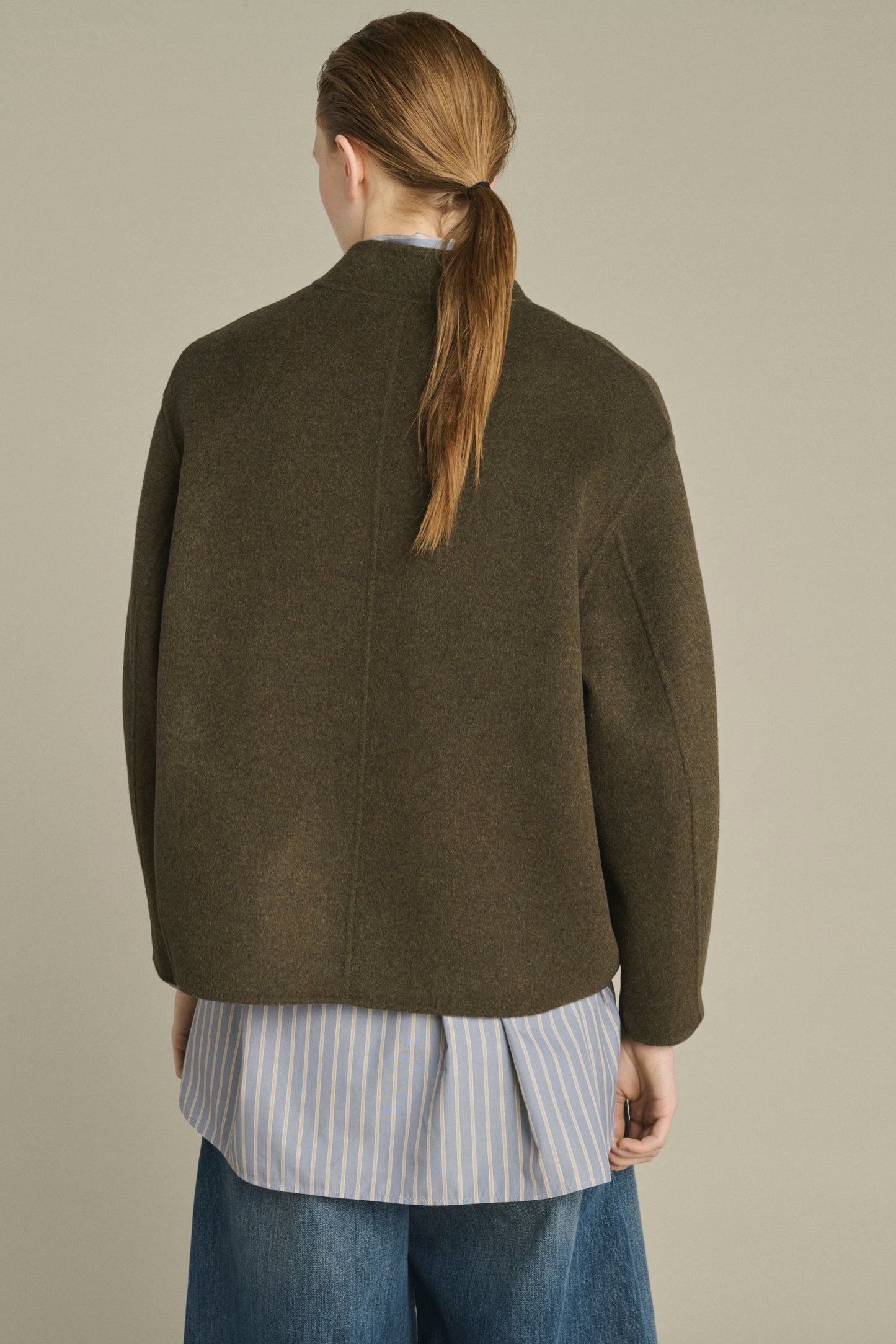 Manteau Windsor - Kaki Chiné - Laine - Femme