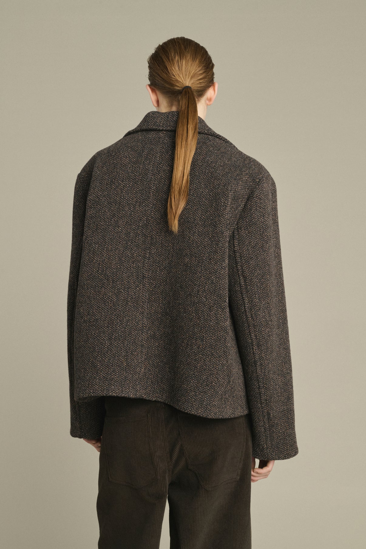 Manteau Joseph - Marron/Noir - Laine - Femme vue 4
