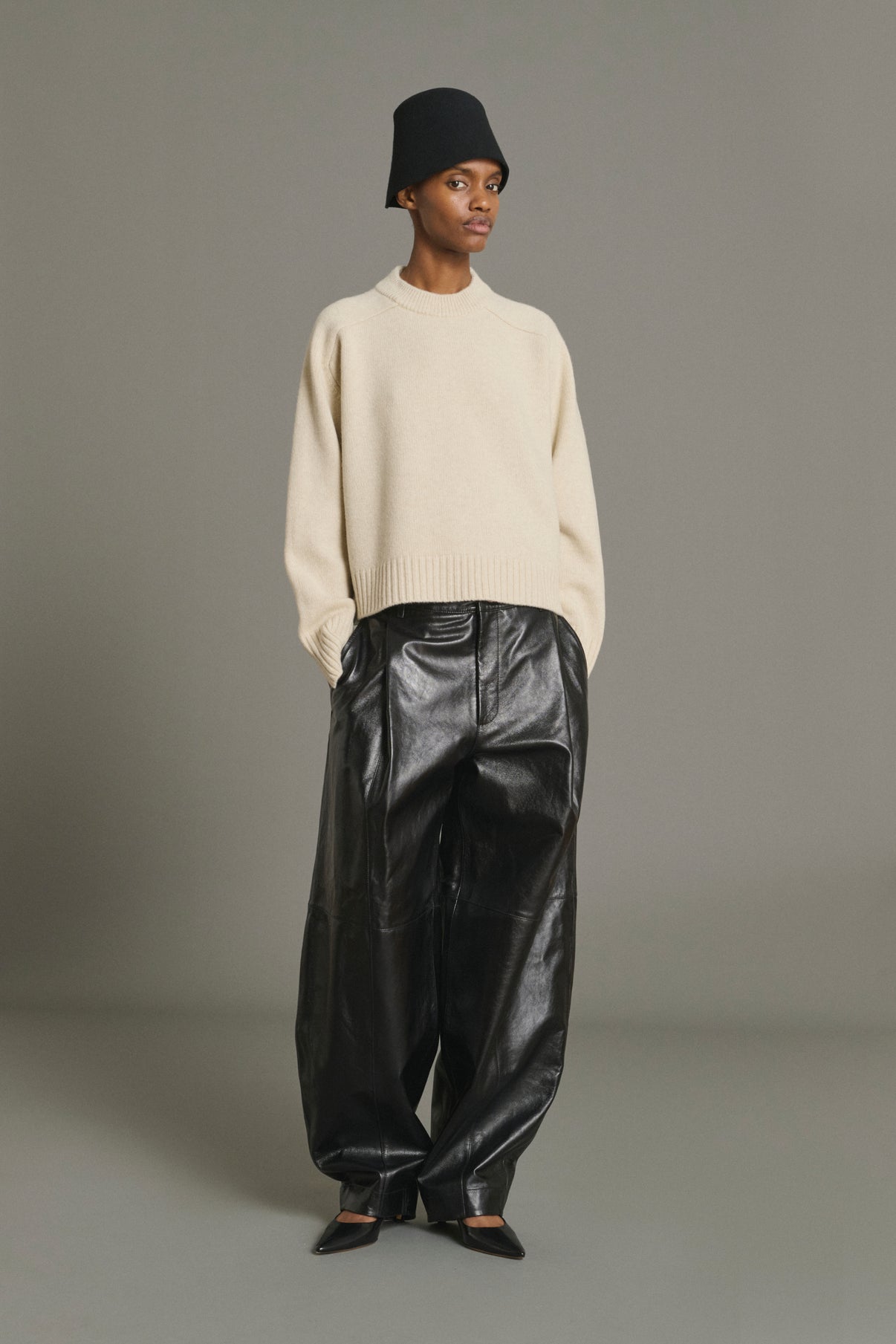 Pull Will - Écru Chiné - Laine Mérinos - Femme vue 5