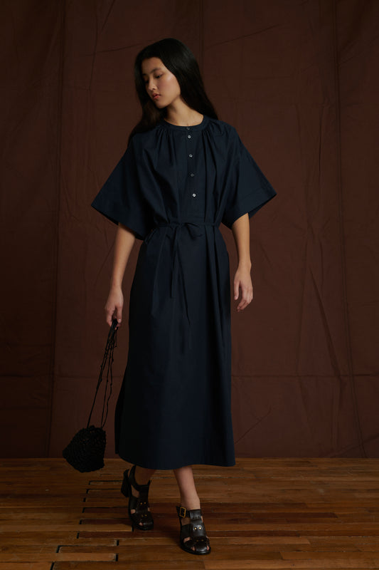 Robe Athena - Navy - Coton - Femme