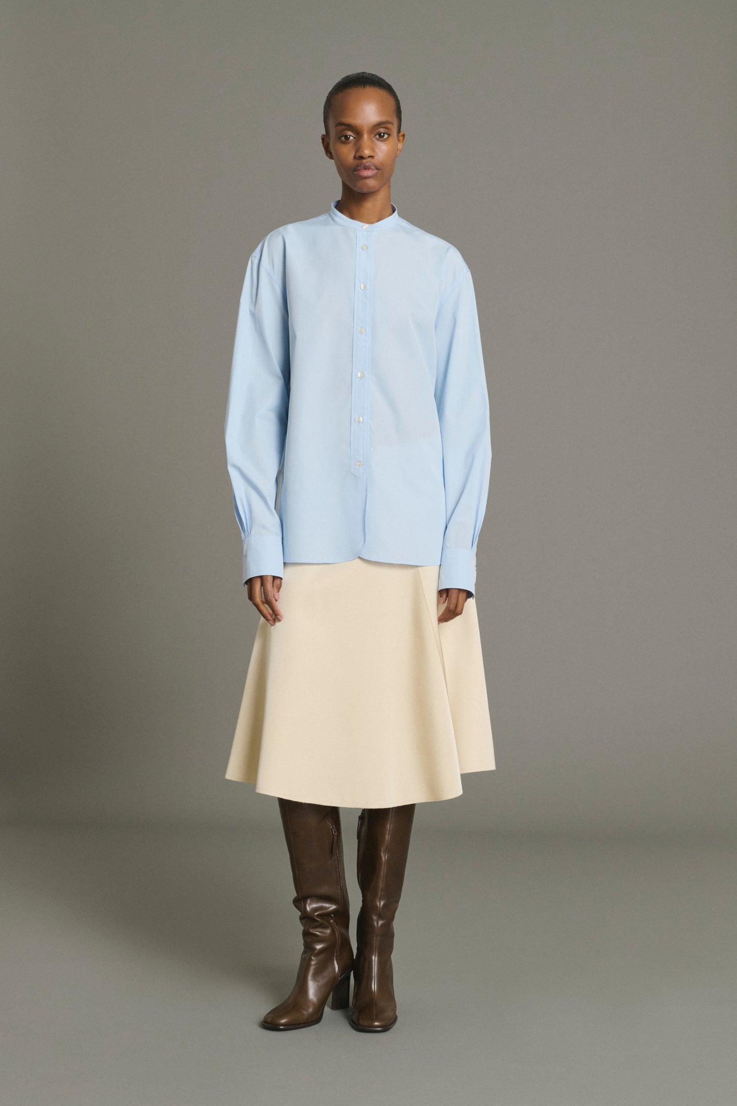 Chemise Bermudes - Bleu Ciel Popeline Bio Femme - Soeur