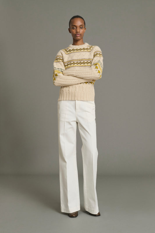 Jean California - Craie Denim Évasé Femme - Soeur