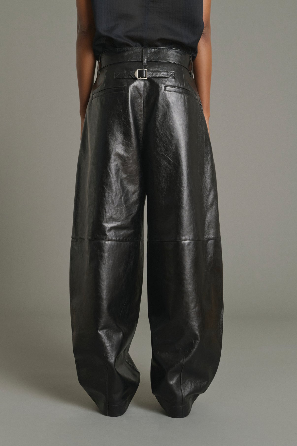 Pantalon Julien - Noir - Cuir - Femme vue 4