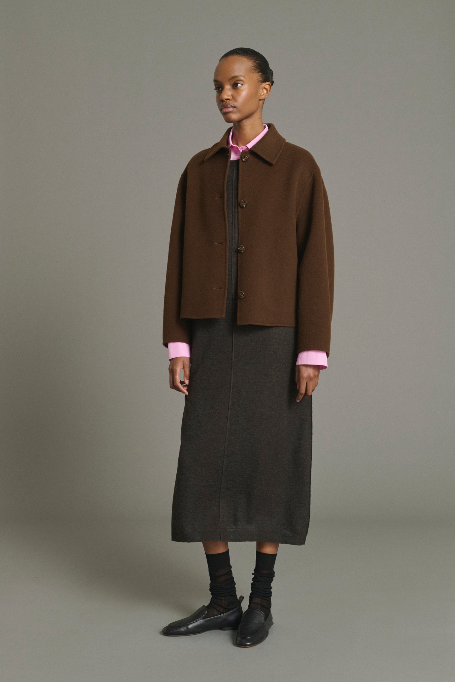 Manteau Gyoda - Chocolat - Laine - Femme