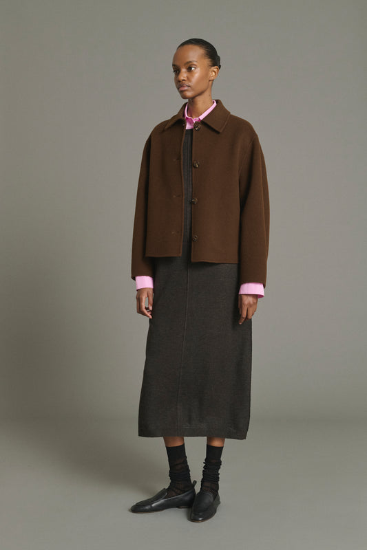 Manteau Gyoda - Chocolat - Laine - Femme
