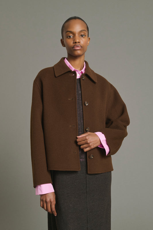 Manteau Gyoda - Chocolat - Laine - Femme