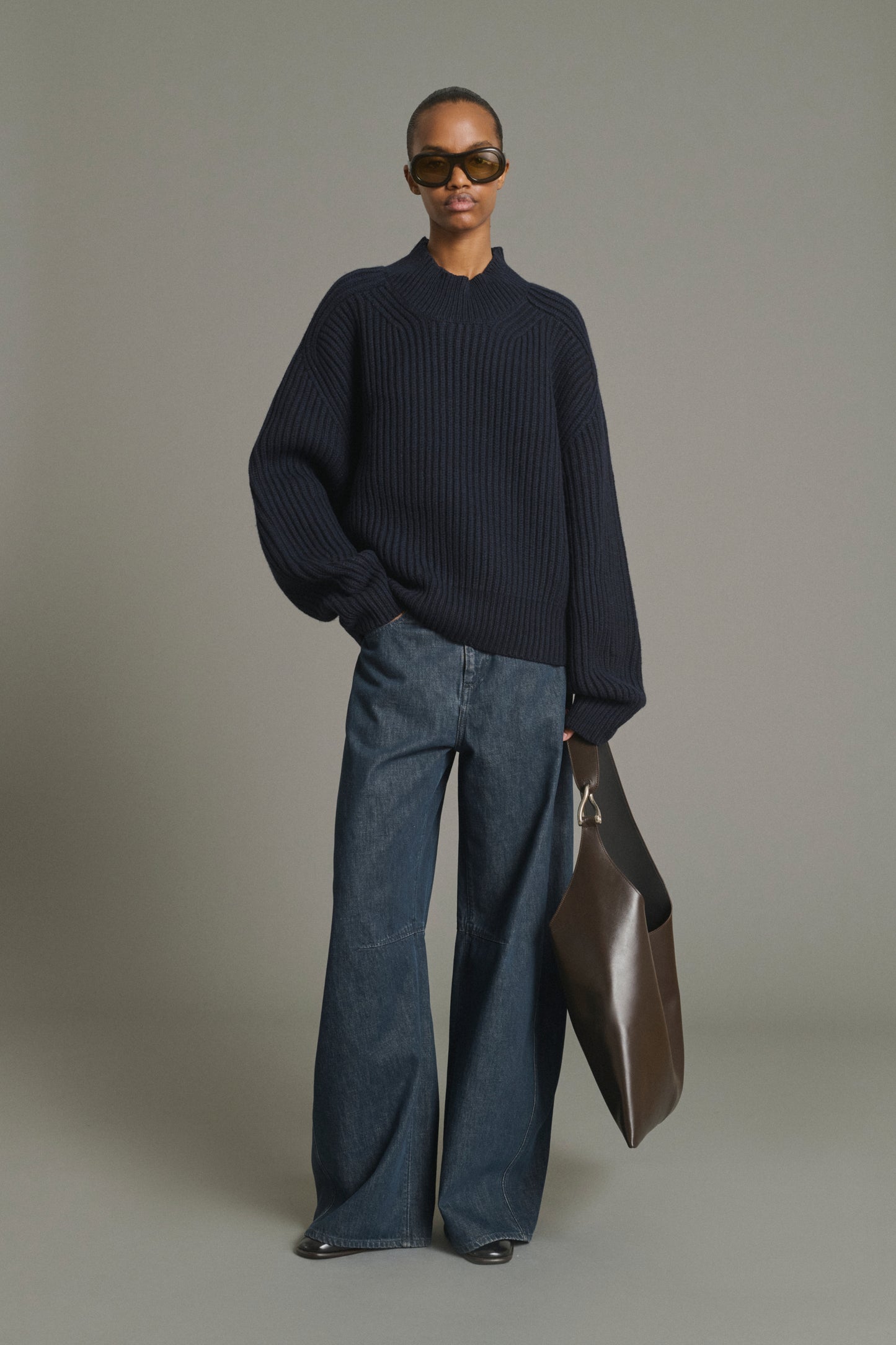 Pull Flamand - Navy Laine Mérinos Grosses Côtes - Soeur