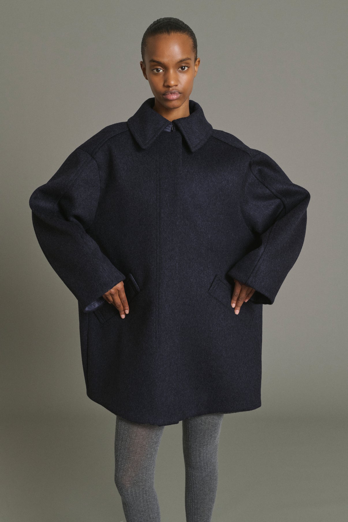 Manteau Kasper - Dark Navy - Laine - Femme vue 4