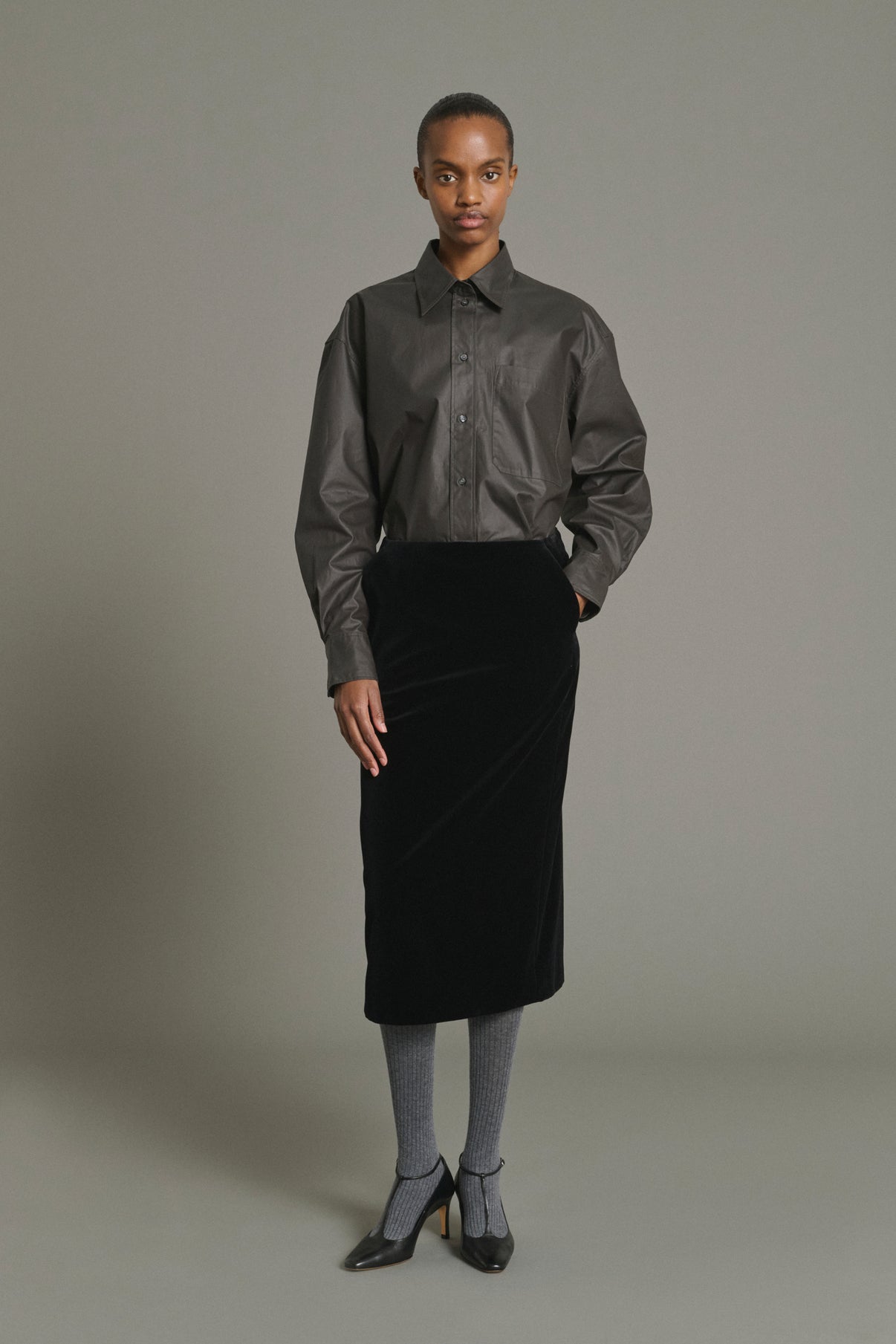 Jupe Flavia - Noir - Coton - Femme vue 1
