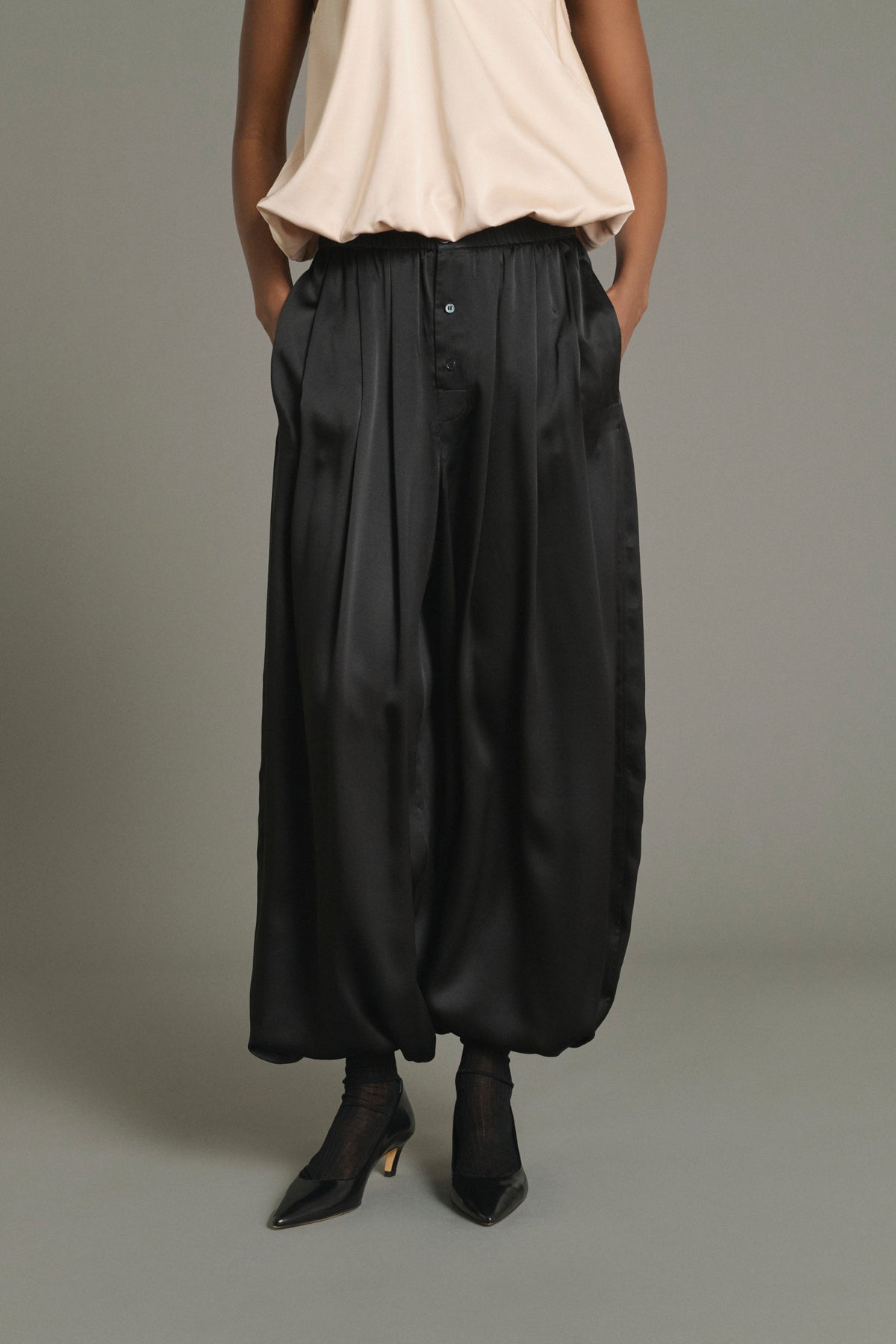 Pantalon Leopold - Noir - Soie - Femme
