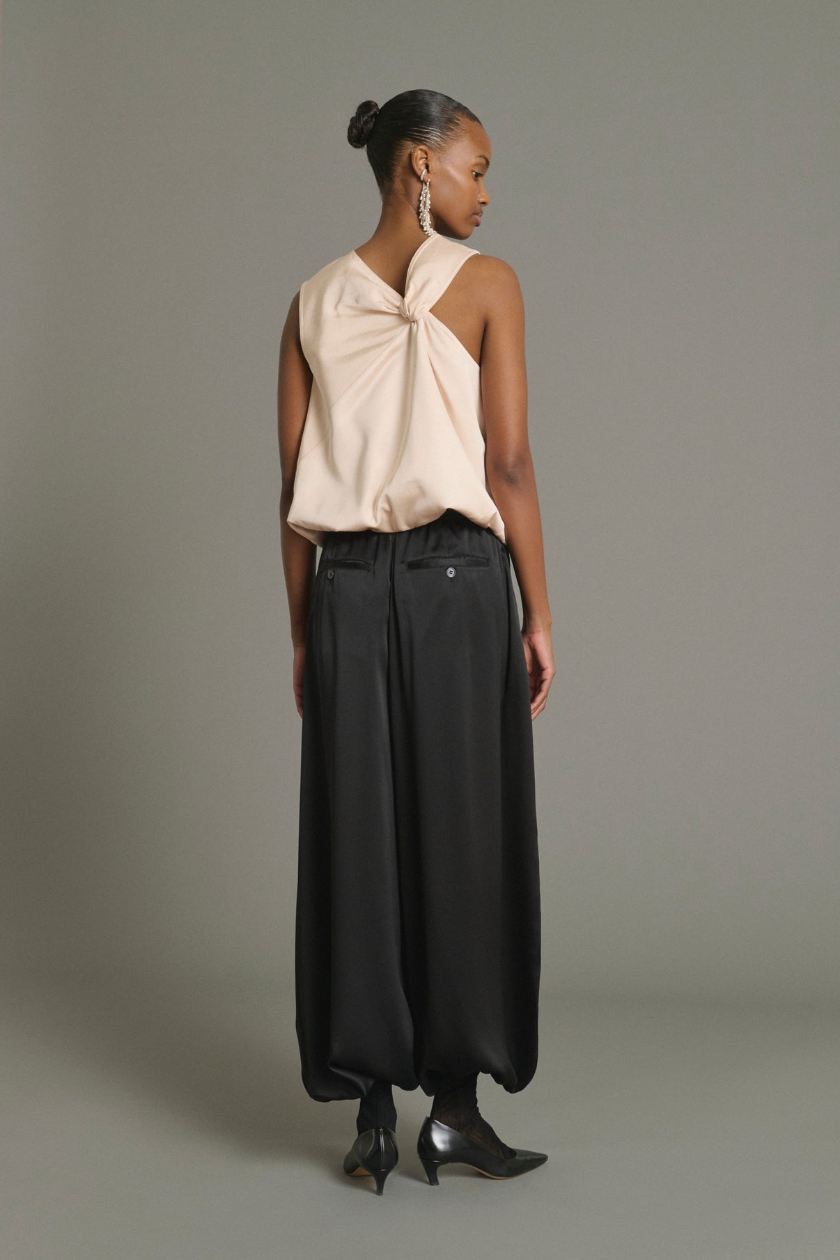 Pantalon Leopold - Noir - Soie - Femme vue 2