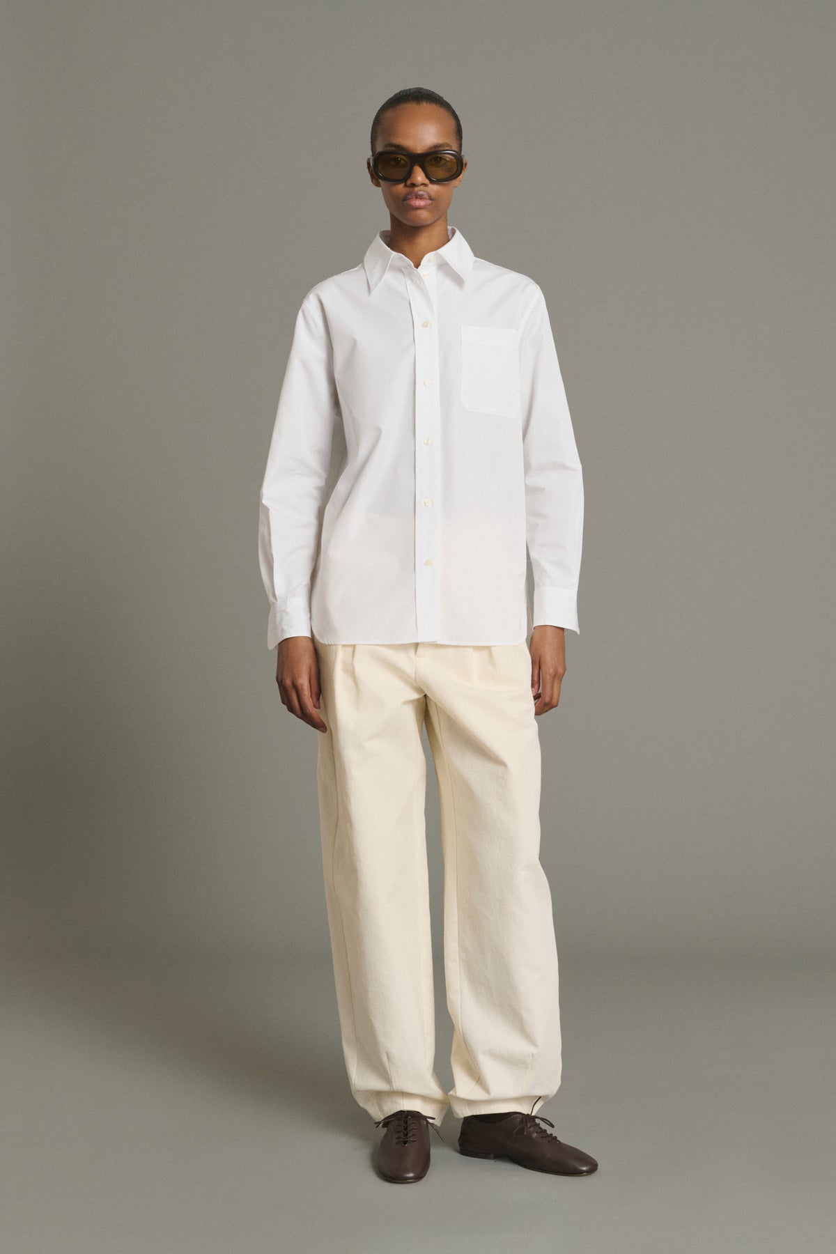 Chemise Saphir - Blanc Popeline Bio Oversize Femme - Soeur