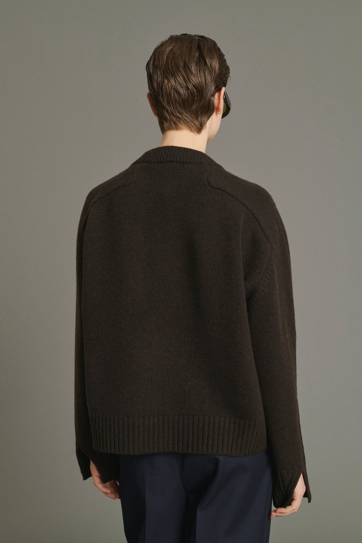 Pull Will - Chocolat - Laine Mérinos - Femme vue 4