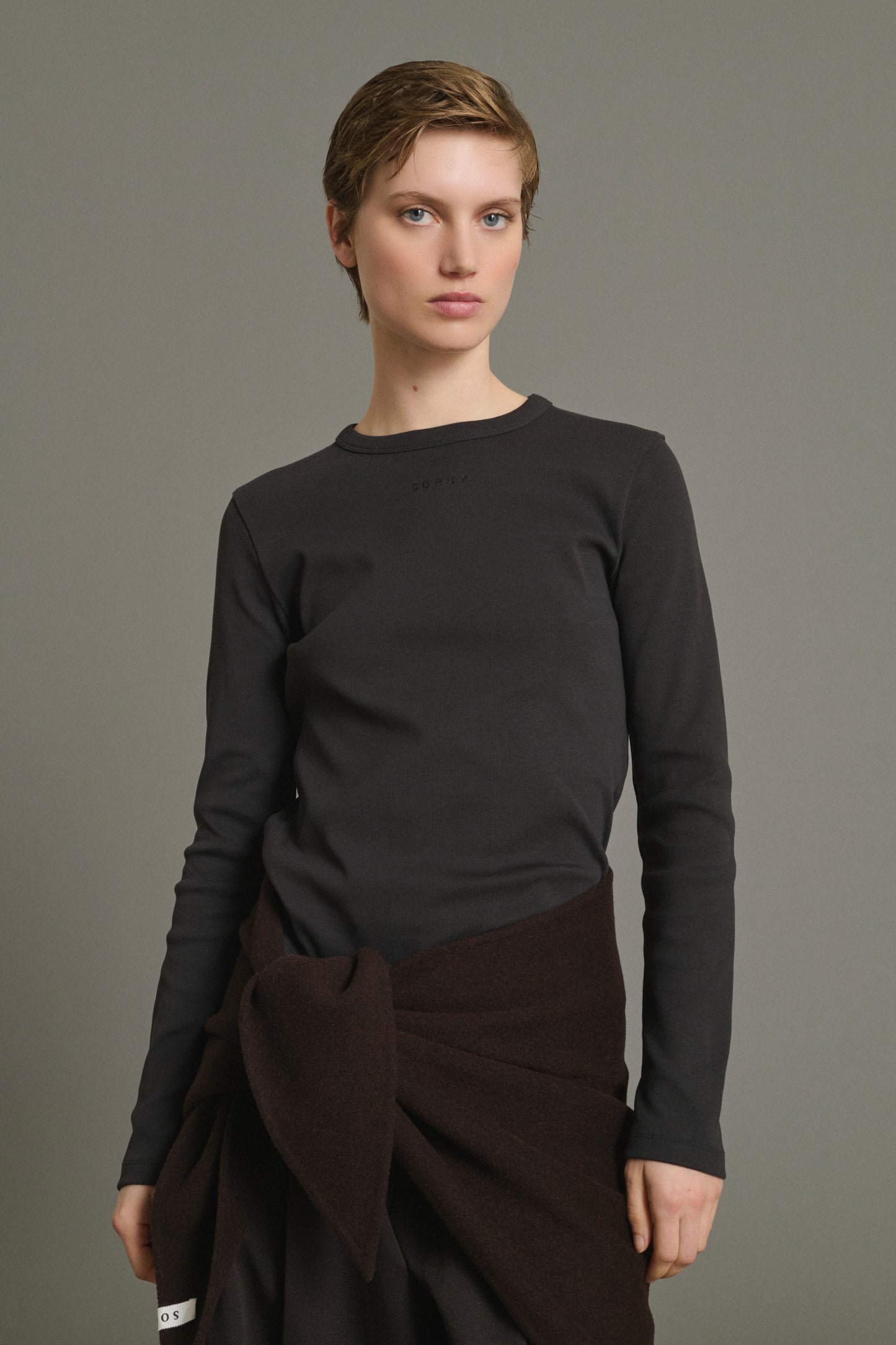 Tee-Shirt Flavie - Charbon - Coton - Femme