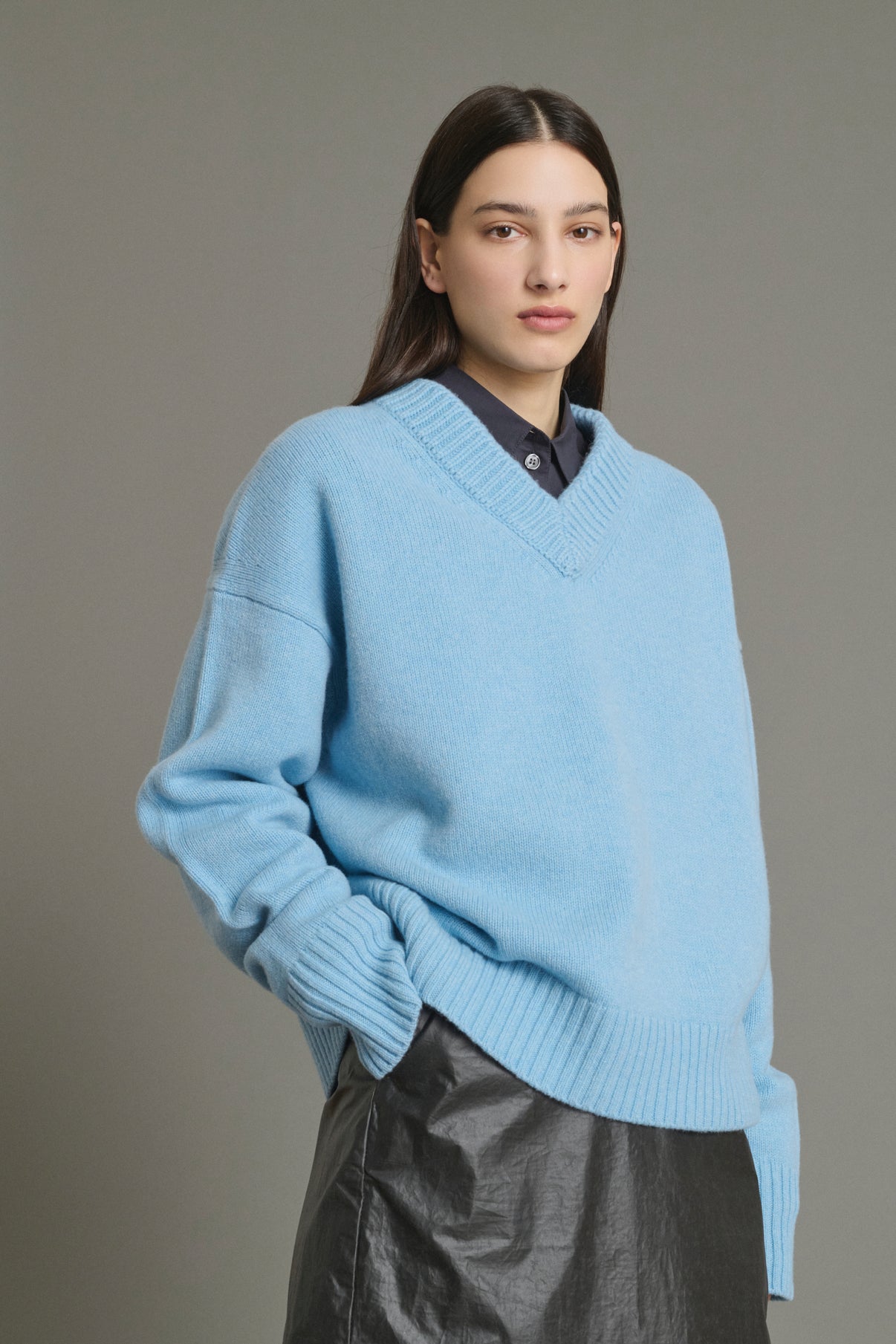 Pull Julie - Bleu Clair - Laine Mérinos - Femme vue 3