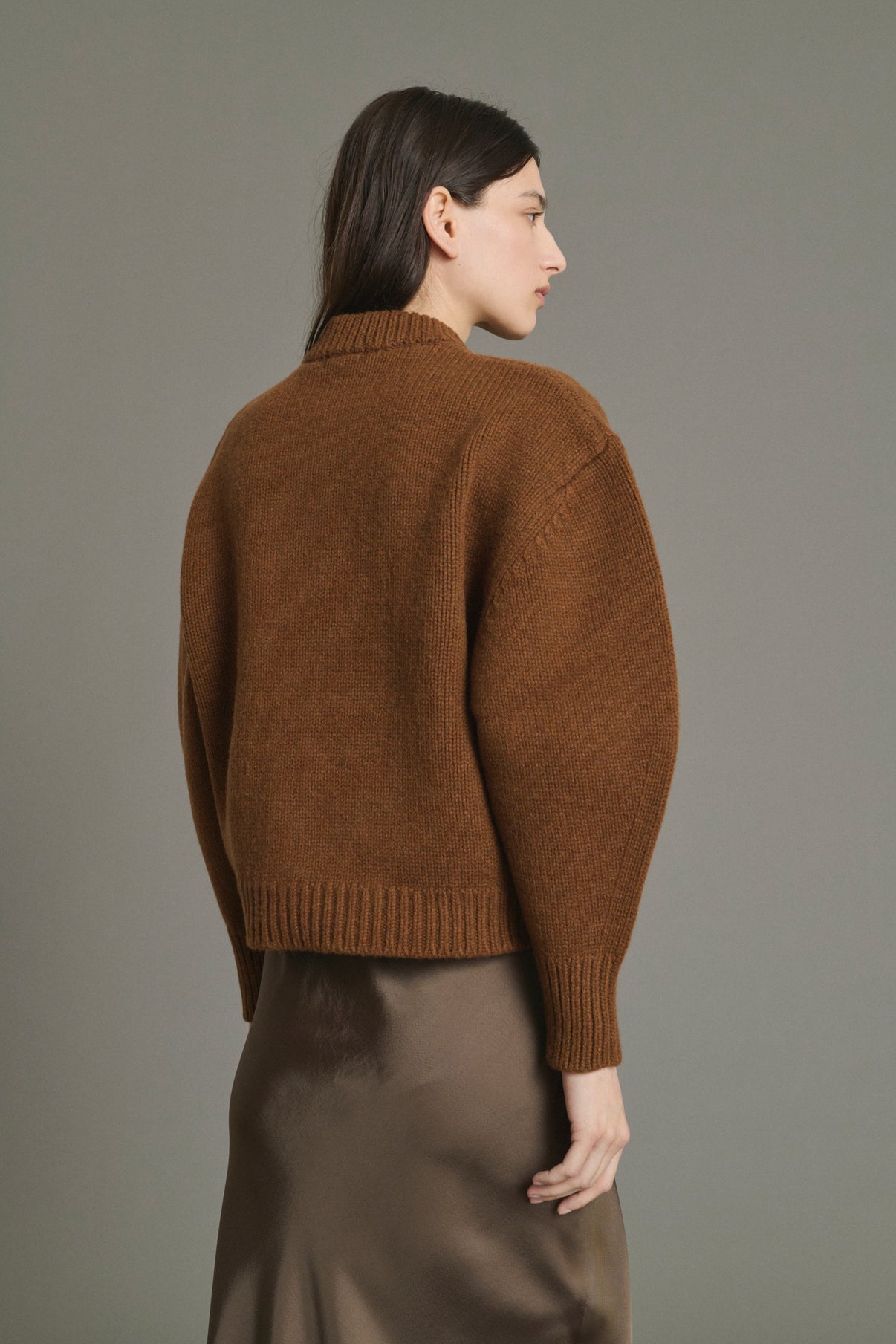 Cardigan Leonard - Caramel - Laine Mérinos - Femme vue 2