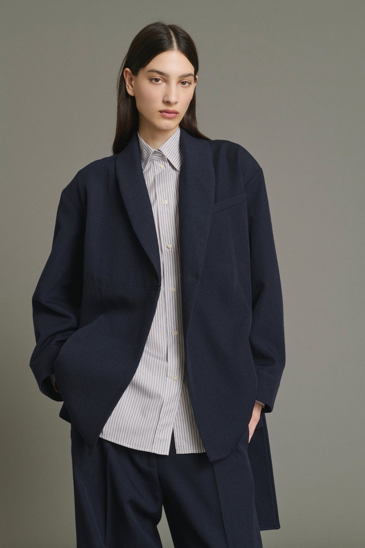 Veste Come - Navy - Laine - Femme