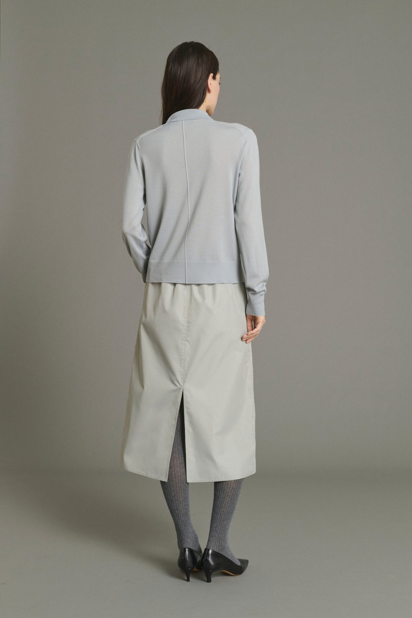 Cardigan Hailey - Bleu Pâle - Laine Mérinos - Femme