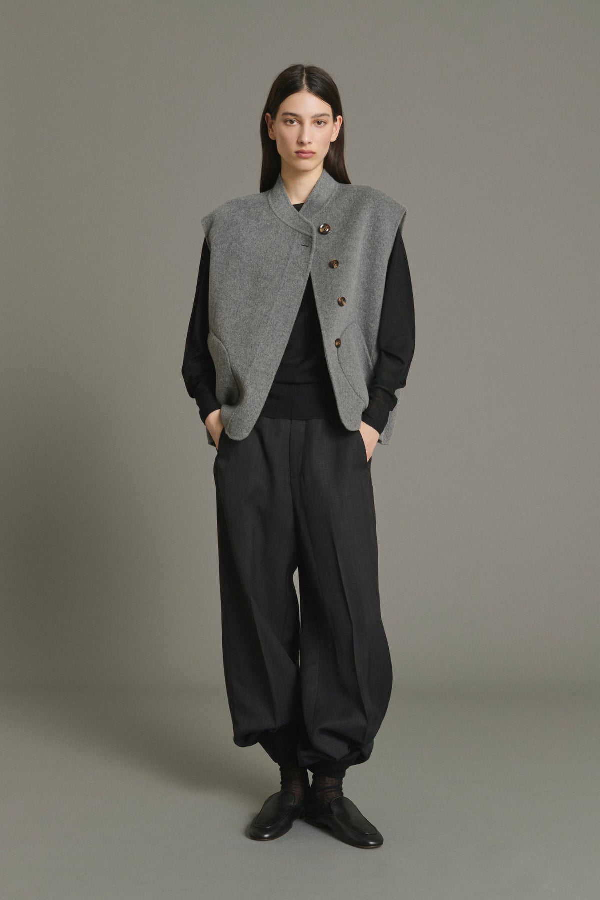 Blouson Adeline - Gris Clair - Laine - Femme vue 4