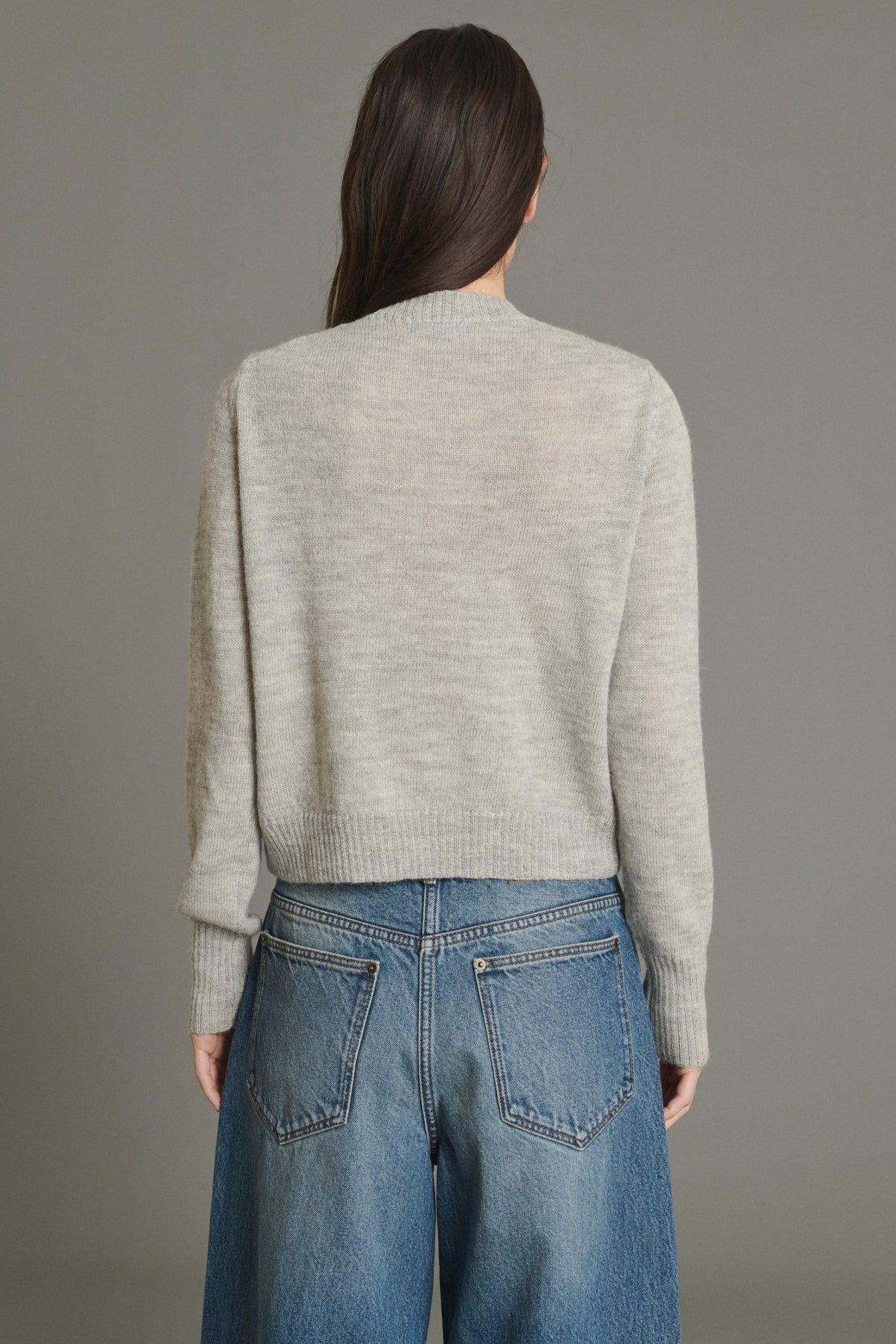 Cardigan Griffith - Gris Clair Chiné - Laine - Femme vue 4