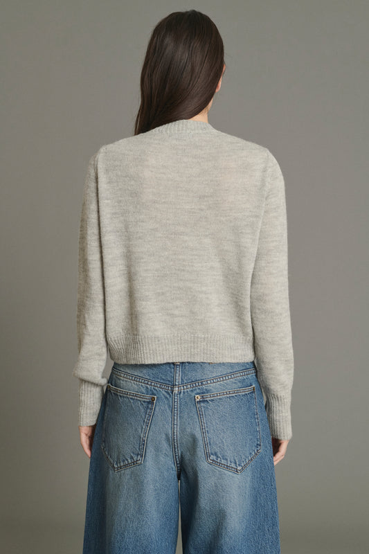 Cardigan Griffith - Gris Clair Chiné - Laine - Femme