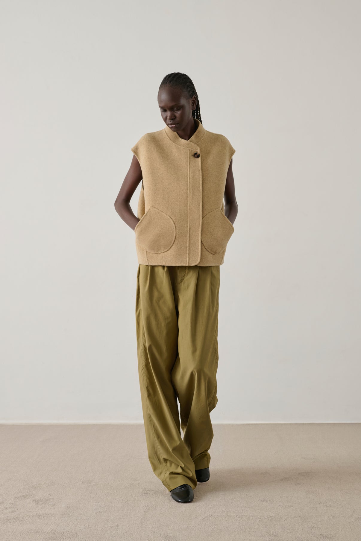 Blouson Adeline - Beige Chiné - Laine - Femme vue 4