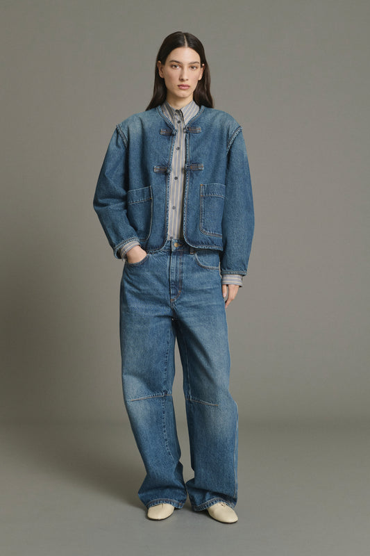 Jean Eliott - Bleu Denim Ample Femme - Soeur