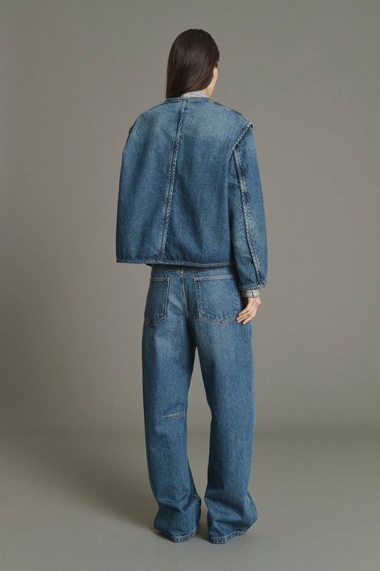 Veste Agatha - Bleu Denim Coton Femme - Soeur