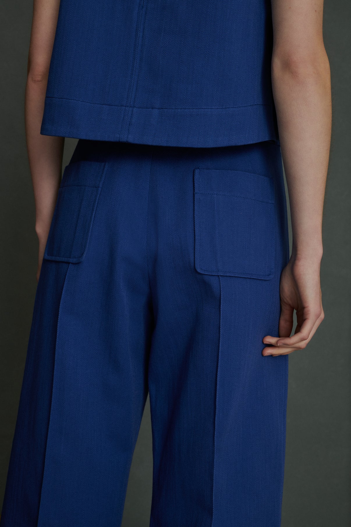 Pantalon Harry - Bleu Cyclade - Coton - Femme vue 3