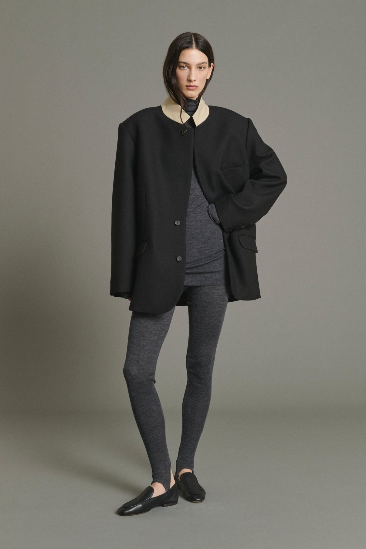 Legging Jen - Gris Anthracite - Laine - Femme vue 1