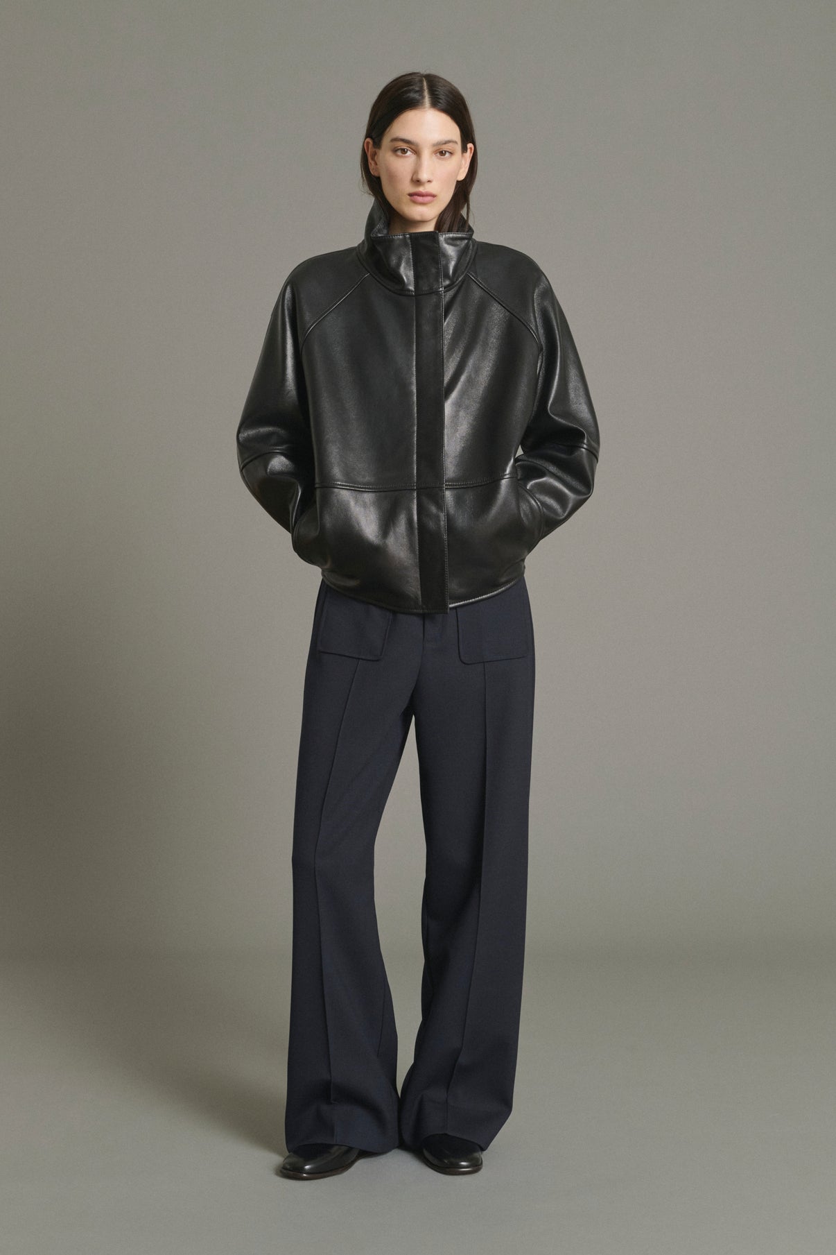 Pantalon Harry - Navy Laine Évasé 7/8e Femme - Soeur vue 5