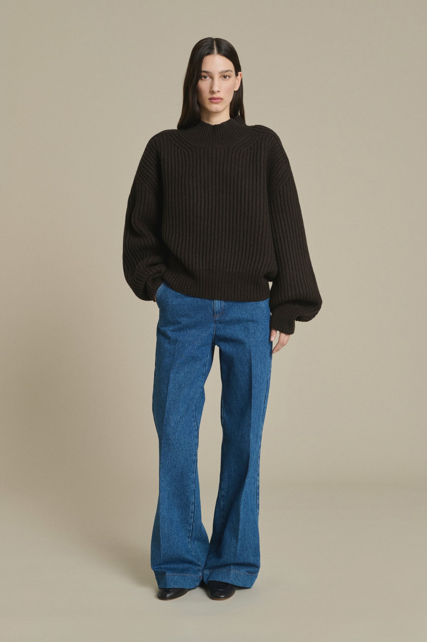 Pull Flamand - Chocolat - Laine Mérinos - Femme