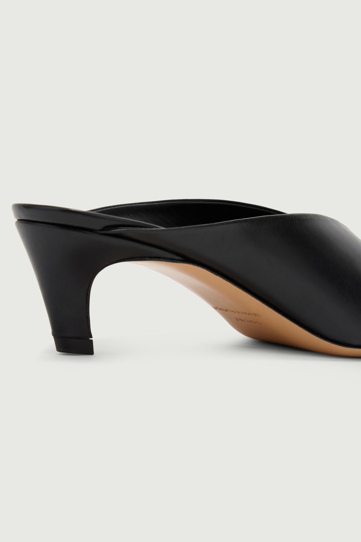 Mules Amalie - Noir Cuir à Talon - Soeur vue 6