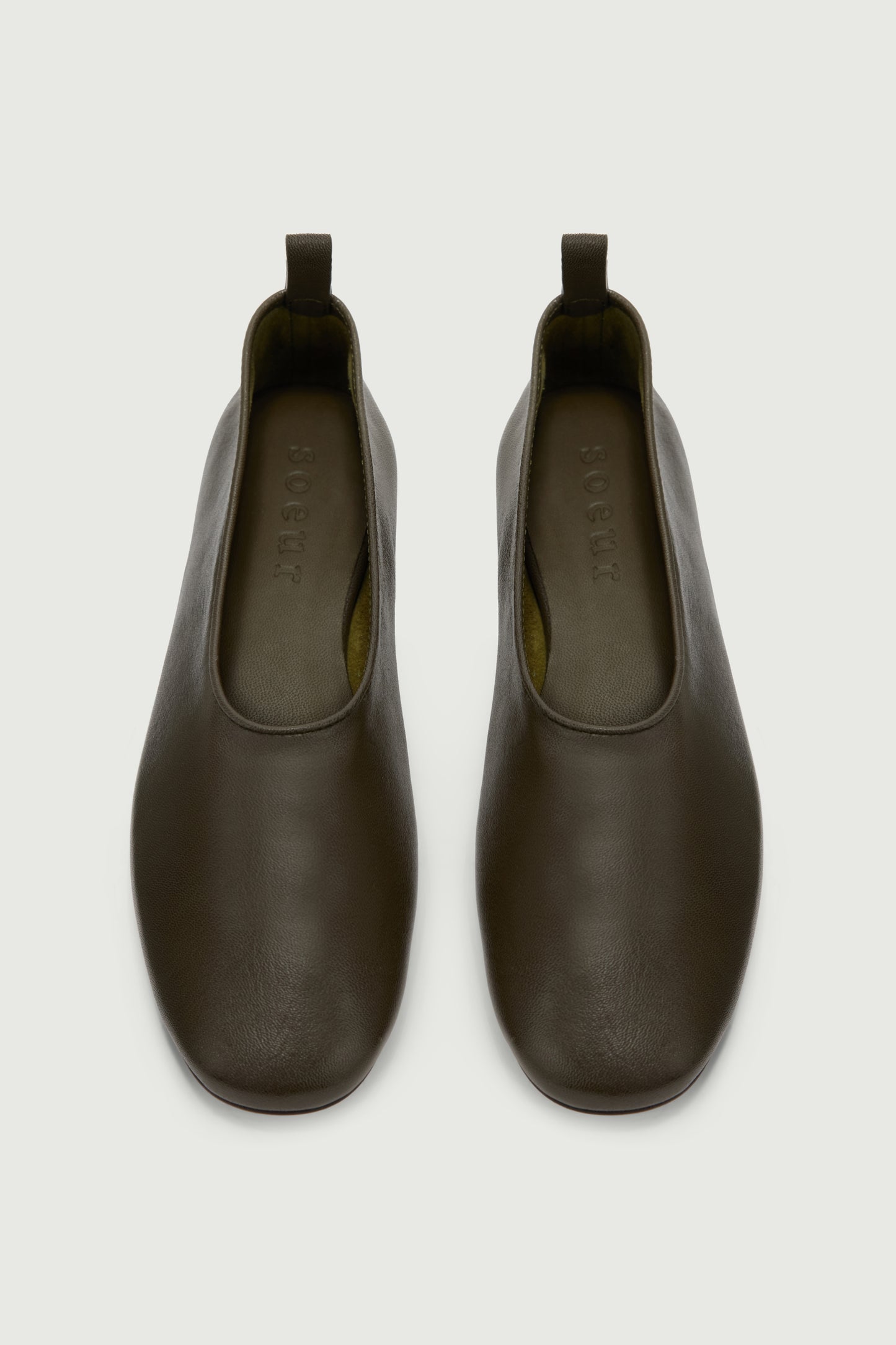 Ballerines Bala - Kaki Foncé - Cuir - Femme