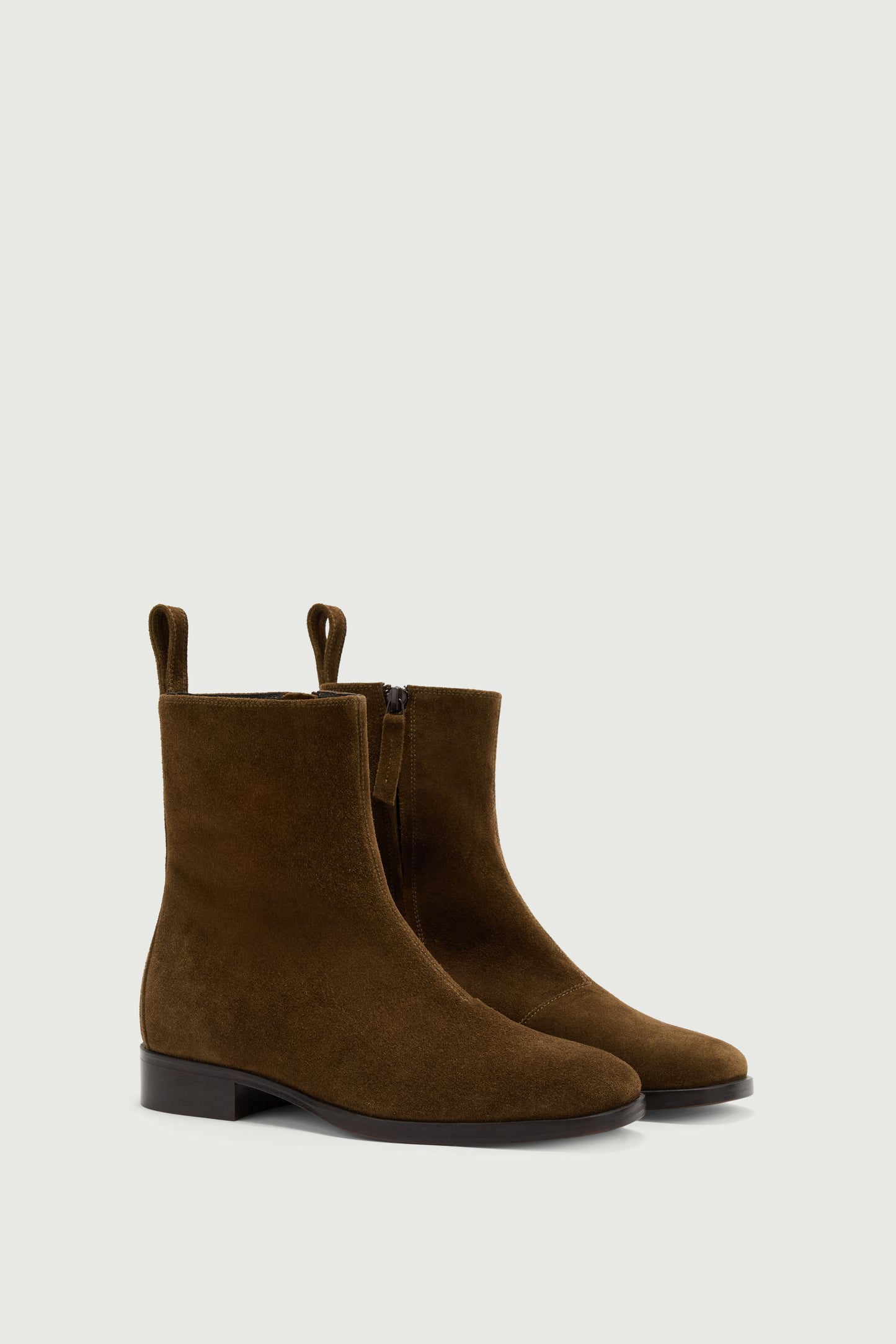 Bottines West - Marron/Vert - Cuir - Femme