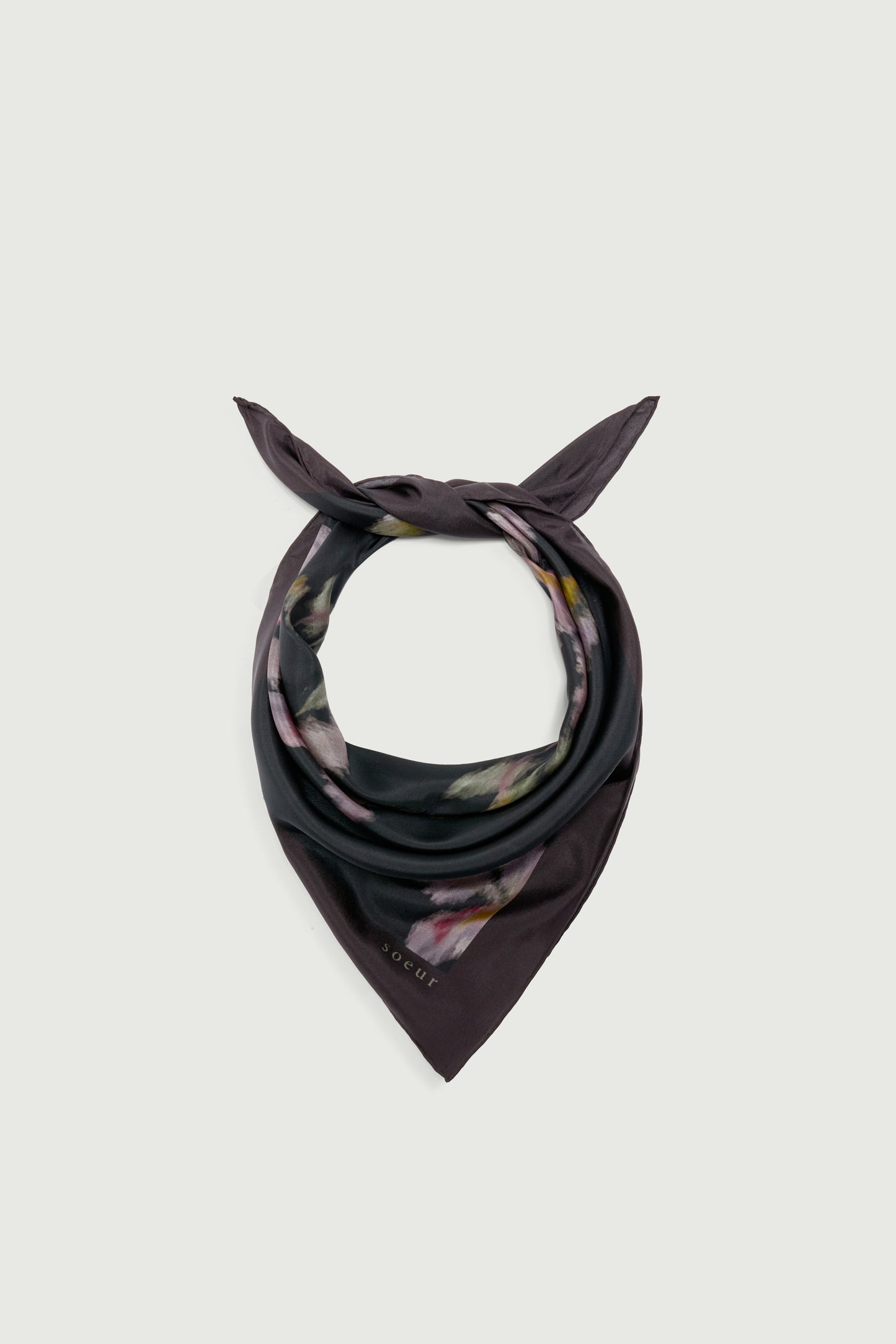Foulard Capucine - Anthracite/Violet - Soie - Femme