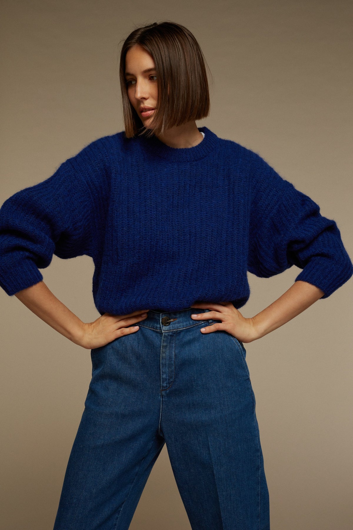 PULL GINETTE MOUTARDE vue 2