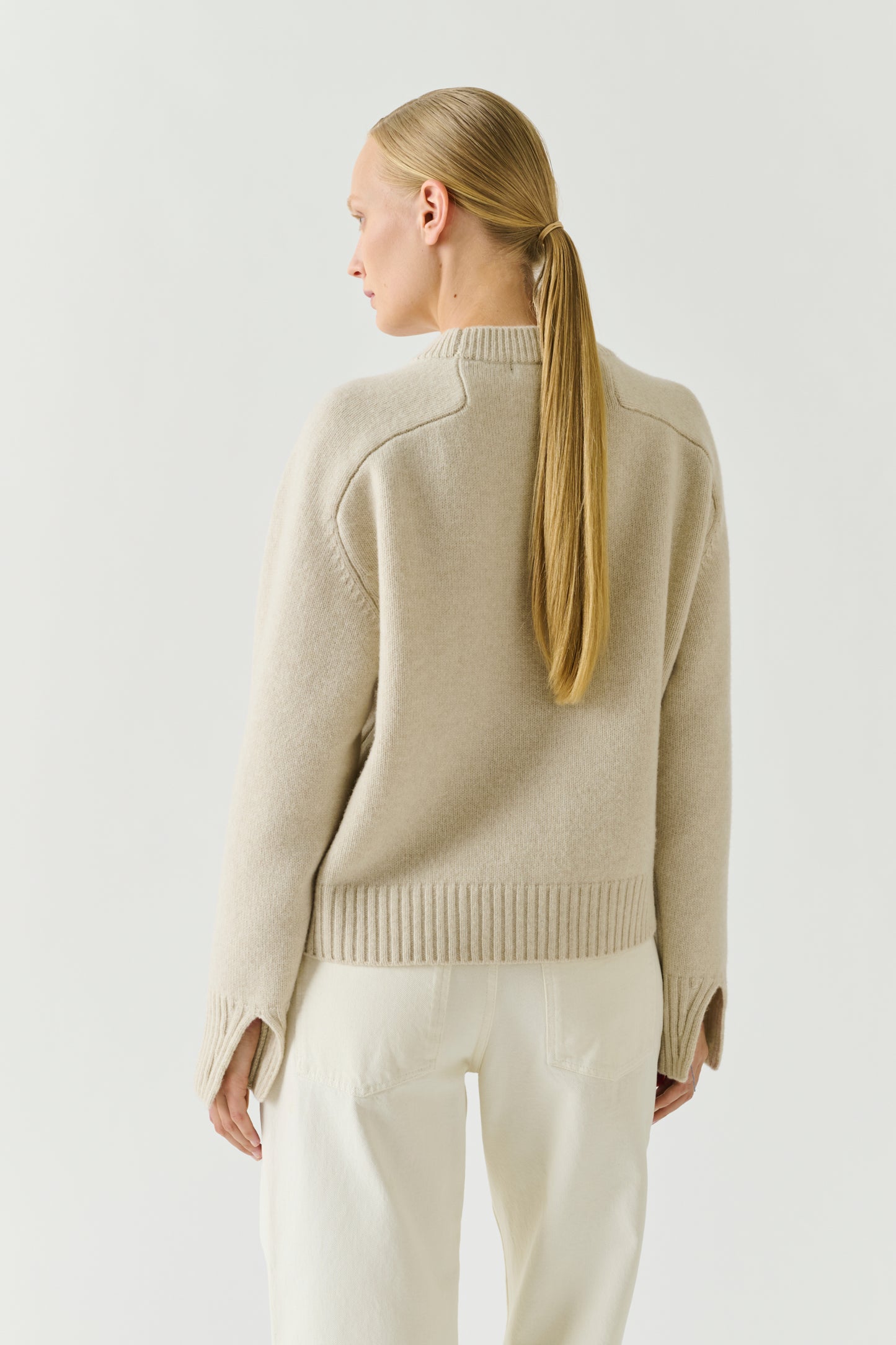Pull Will - Écru Chiné - Laine Mérinos - Femme