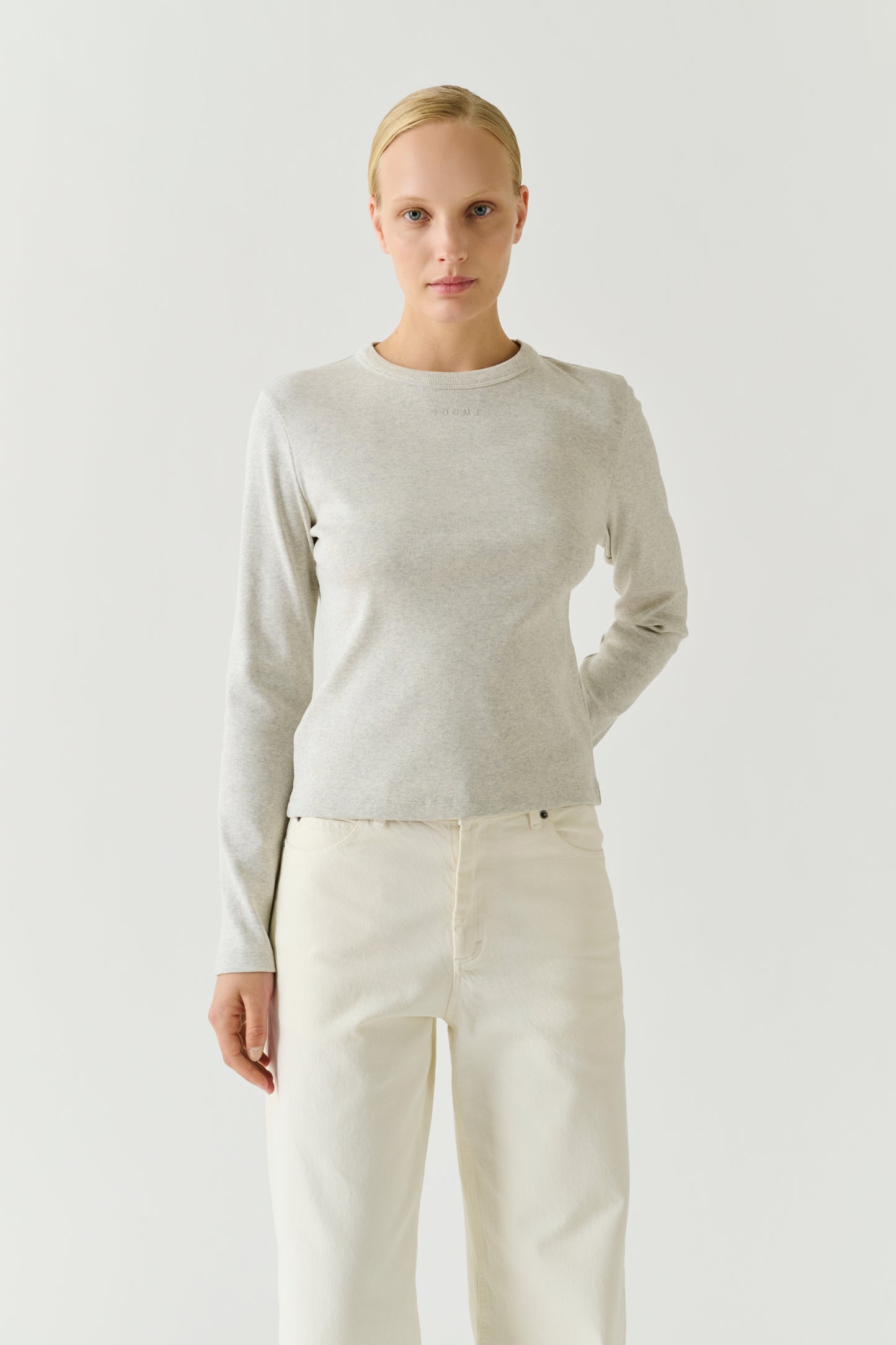 Tee-Shirt Flavie - Gris Chiné - Coton - Femme