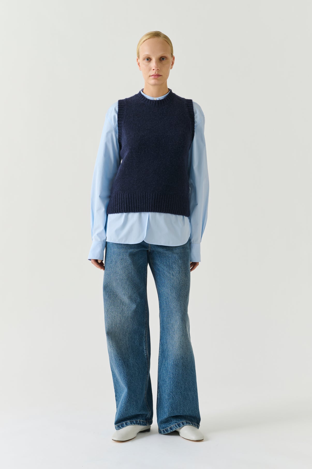 Pull Namaste - Navy - Laine - Femme vue 2