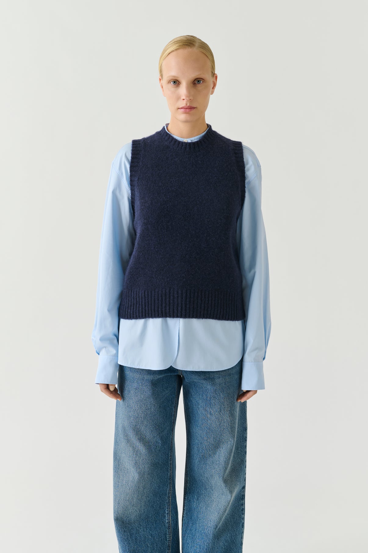 Pull Namaste - Navy - Laine - Femme vue 1