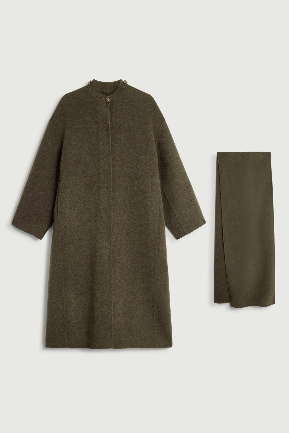 Manteau Finn - Kaki Chiné - Laine - Femme vue 8
