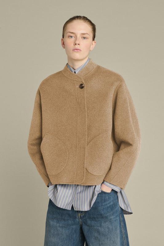 MANTEAU WINDSOR CAMEL CHINÉ