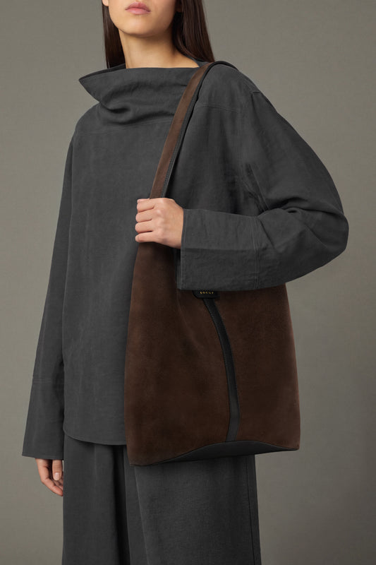 Cabas Delice - Marron Foncé Croûte de Cuir - Soeur